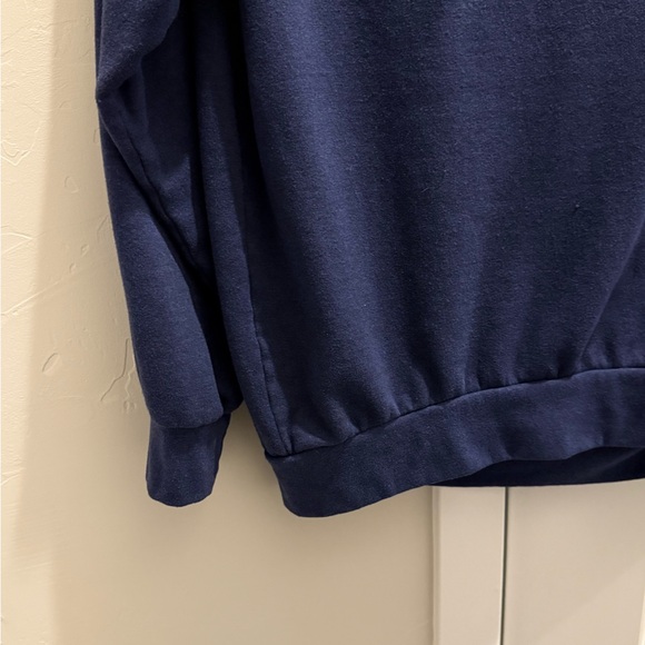 Aviator Nation Heart Embroidered Crew Sweatshirt Navy with Red Heart - Picture 7 of 12